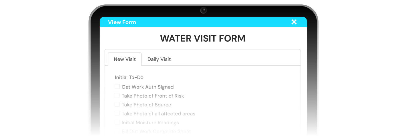 Water Damage Restoration Jobs, Water Visit Form Water Damage Restoration Jobs, Water Visit Form