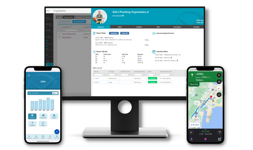 Website - CRM - Sales & Route Map View - Transparent