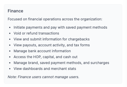 Finance